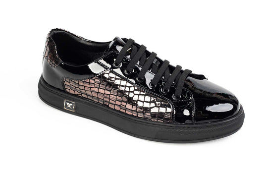Pantofi barbati piele naturala FRANCO GERARDO 2115 Negru lac