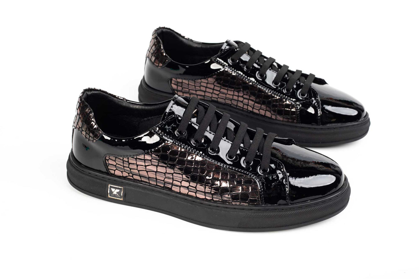 Men's genuine leather shoes FRANCO GERARDO 2115 Black patent