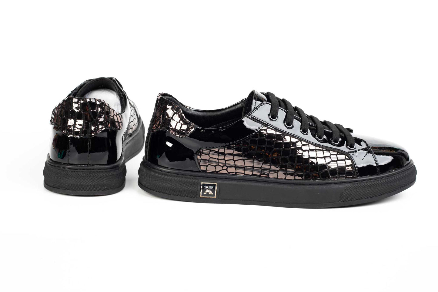 Men's genuine leather shoes FRANCO GERARDO 2115 Black patent