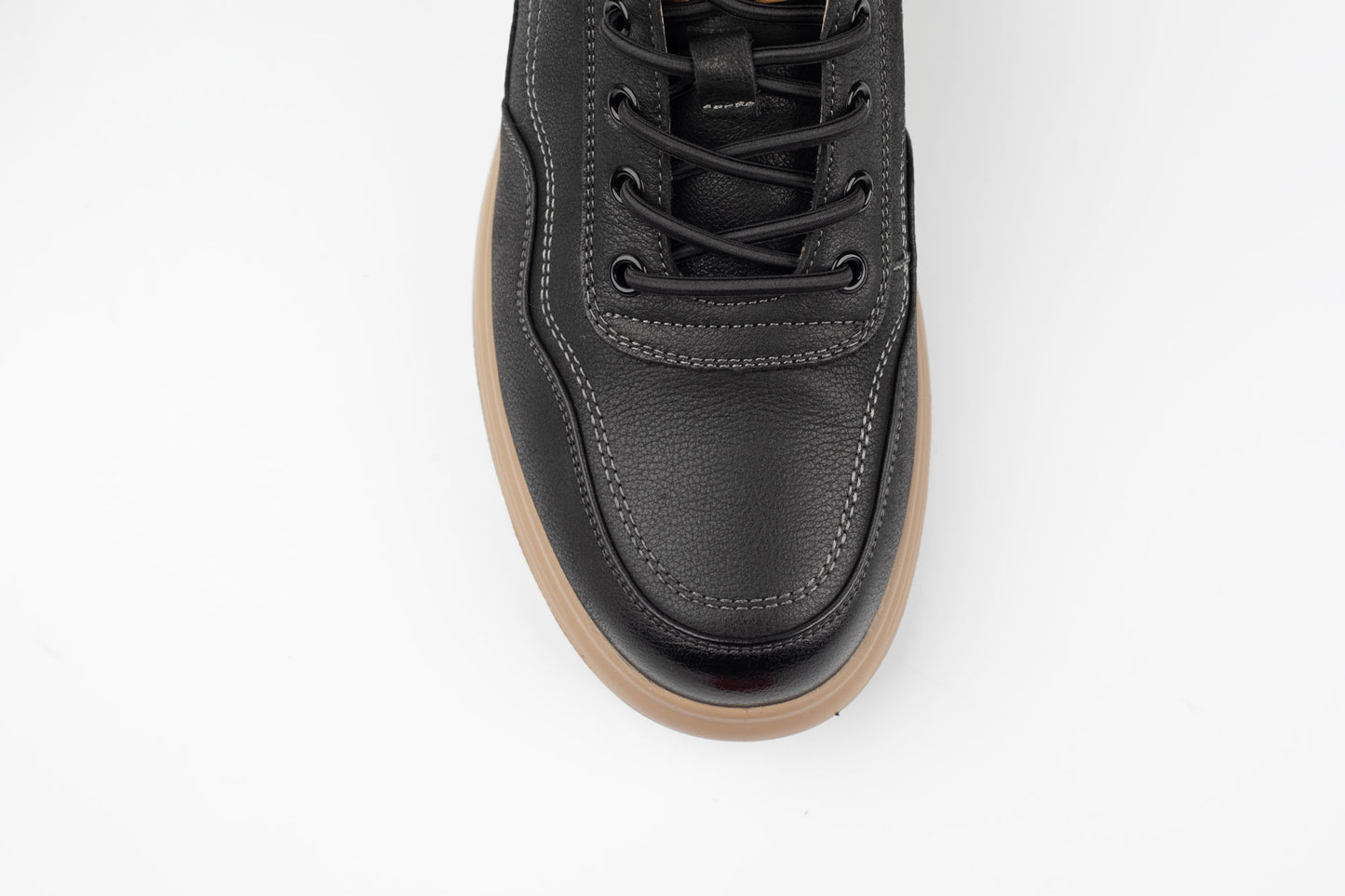 Pantofi bărbați piele naturală JOHAN 28604 Negru+bej