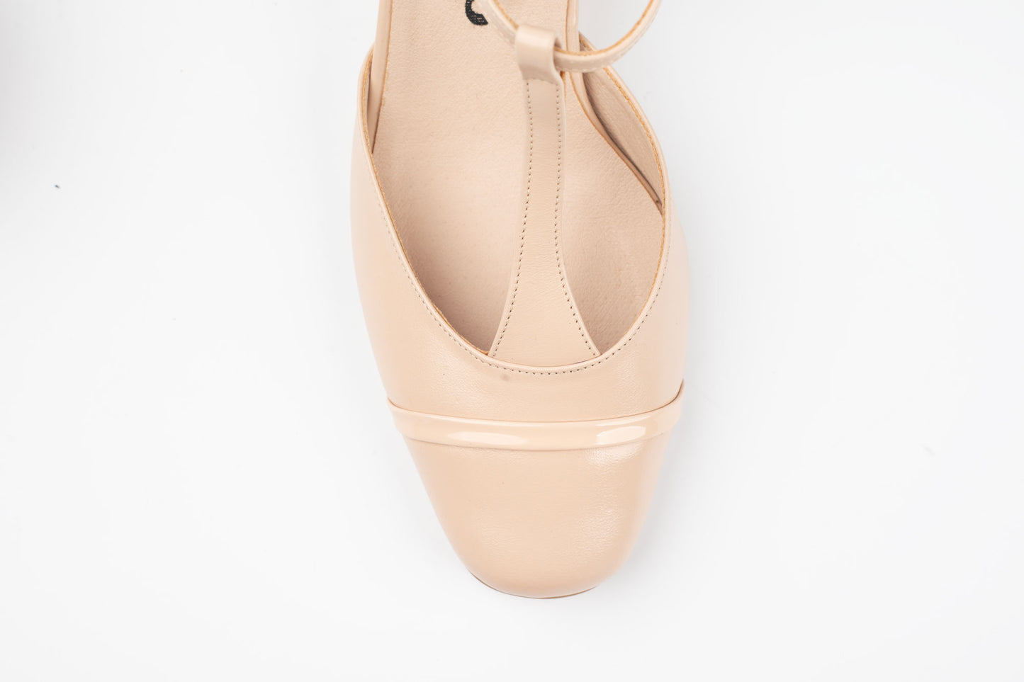 Pantofi damă piele naturală Antonio 7337 Crem+ lac