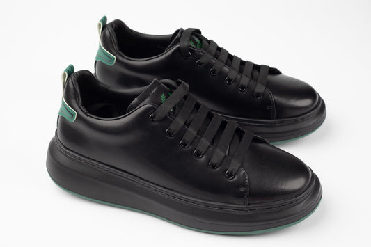 Pantofi bărbați casual FRANCO GERARDO 51191 Negru + verde