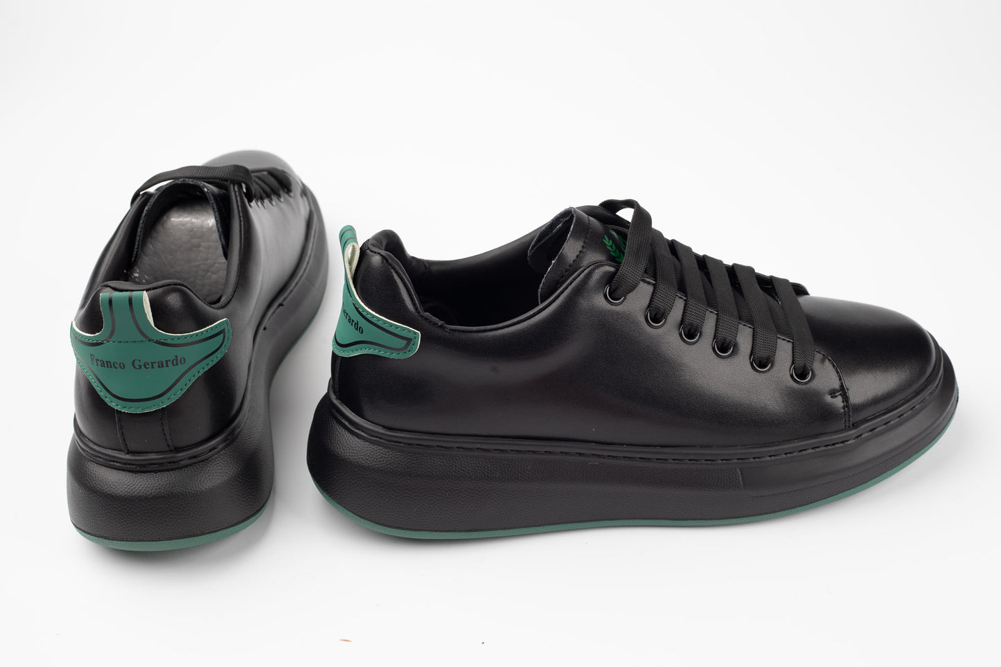Pantofi bărbați casual FRANCO GERARDO 51191 Negru + verde