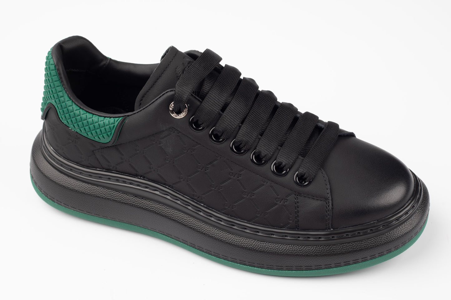 Pantofi barbati casual FRANCO GERARDO 5301 Negru+ verde