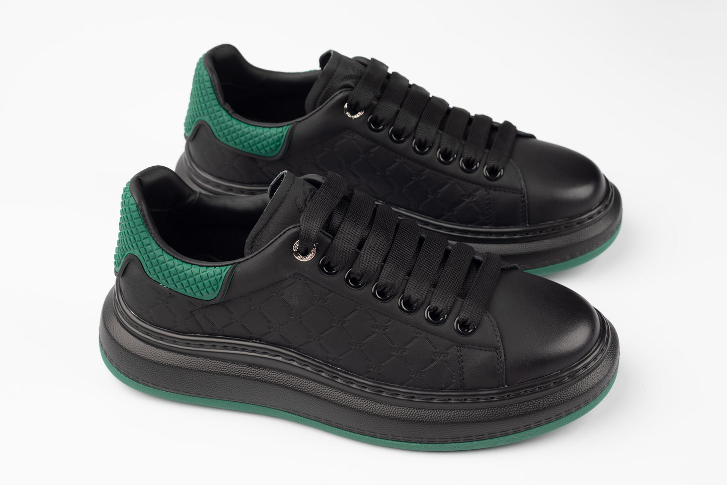 Pantofi barbati casual FRANCO GERARDO 5301 Negru+ verde