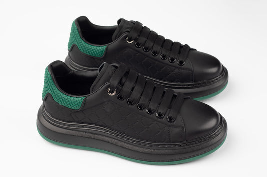 Pantofi barbati casual FRANCO GERARDO 5301 Negru+ verde