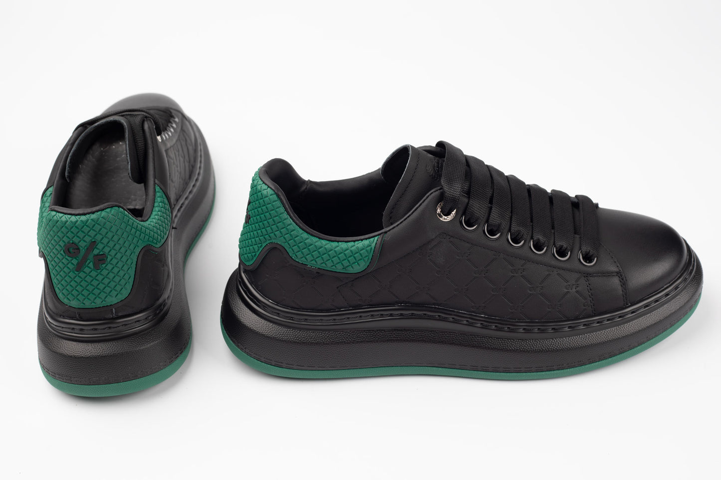 Pantofi barbati casual FRANCO GERARDO 5301 Negru+ verde