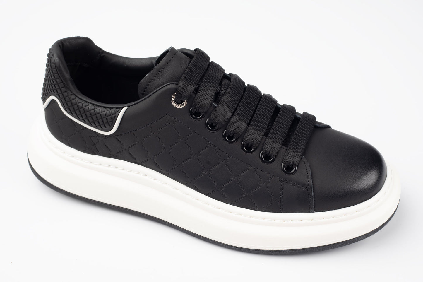 Pantofi barbati casual FRANCO GERARDO 5301 Negru+alb