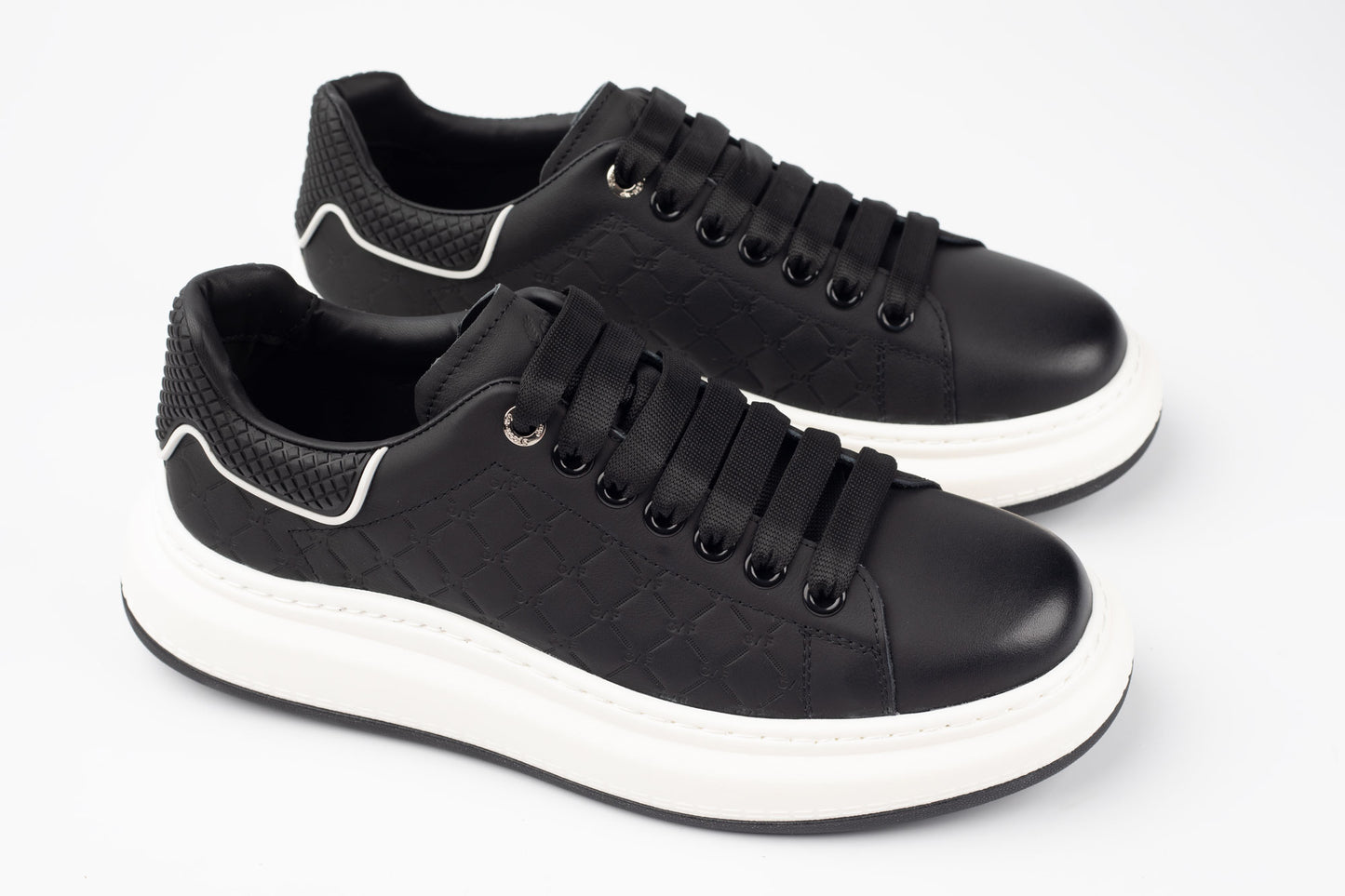 Pantofi barbati casual FRANCO GERARDO 5301 Negru+alb