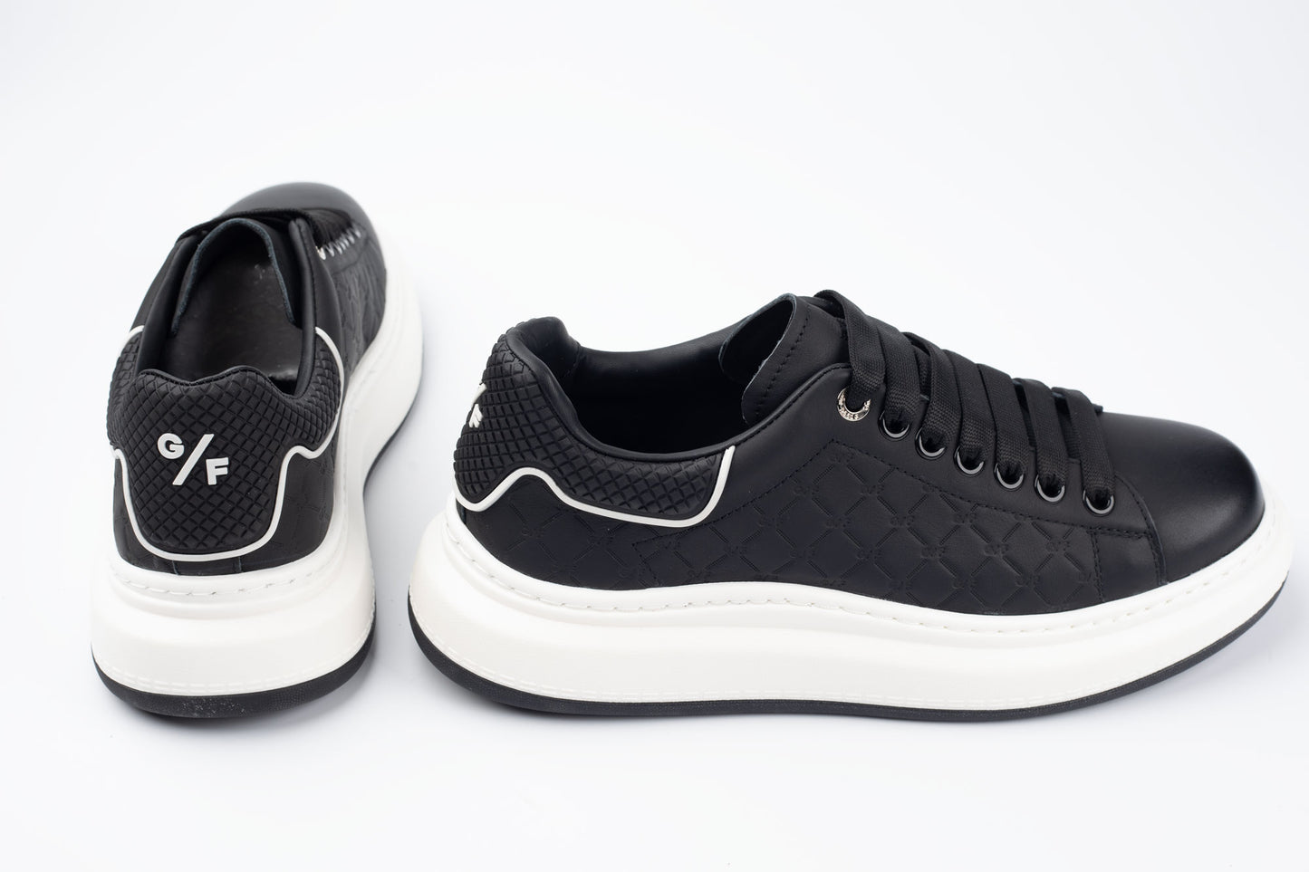 Pantofi barbati casual FRANCO GERARDO 5301 Negru+alb