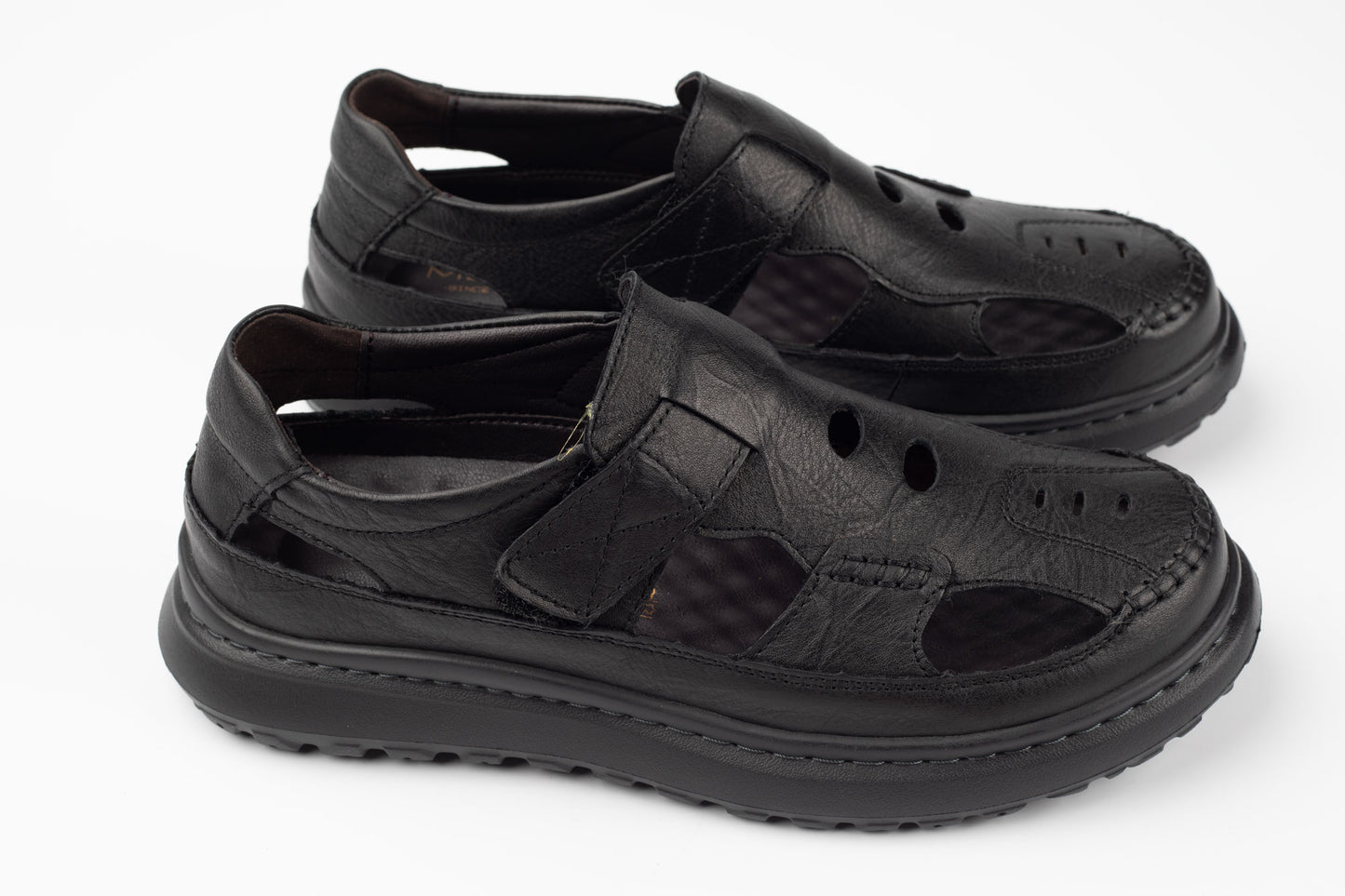 Pantofi Sanda bărbați piele naturală 99616 Negru