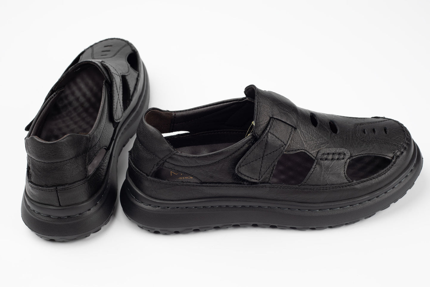 Pantofi Sanda bărbați piele naturală 99616 Negru