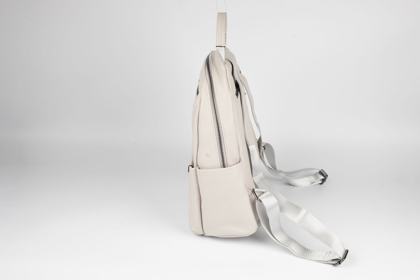 Rucsac din piele naturală FENIX FASHION 682 ALB