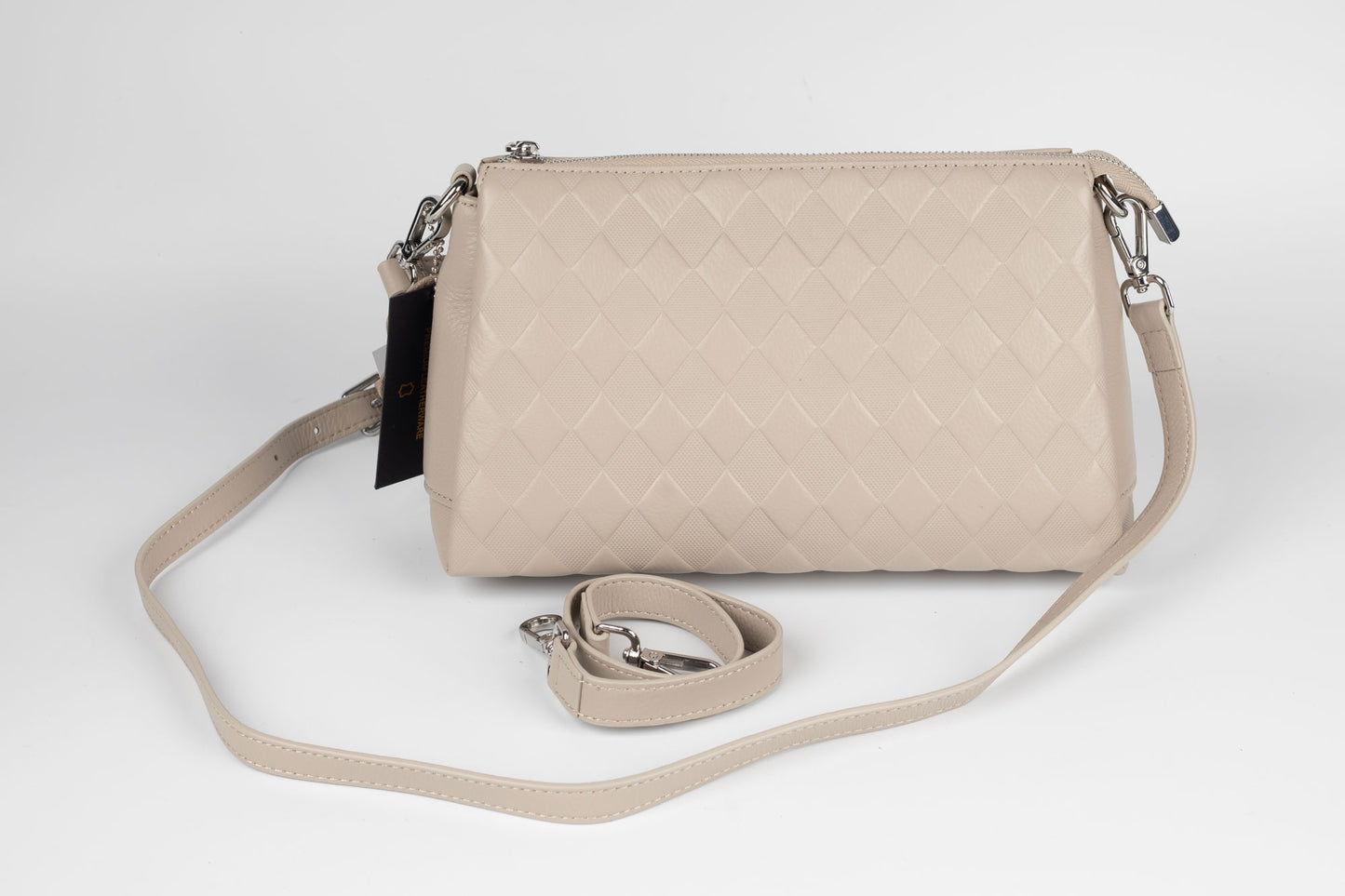Geanta din piele naturală FENIX FASHION 8583 GREY