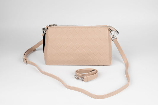 Geanta din piele naturală FENIX FASHION 8583 PINK