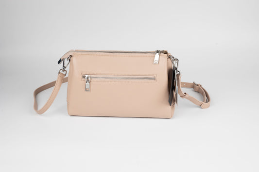 Geanta din piele naturală FENIX FASHION 8583 PINK