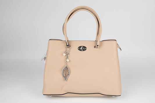 Geanta din piele naturală FENIX FASHION 082 APRICOT