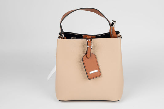 Geanta de piele naturală FENIX FASHION 89213 APRICOT
