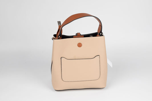 Geanta de piele naturală FENIX FASHION 89213 APRICOT