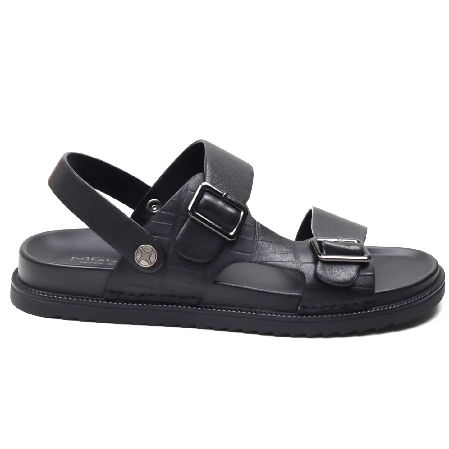 Sandale barbati  piele naturala 10555 Negru