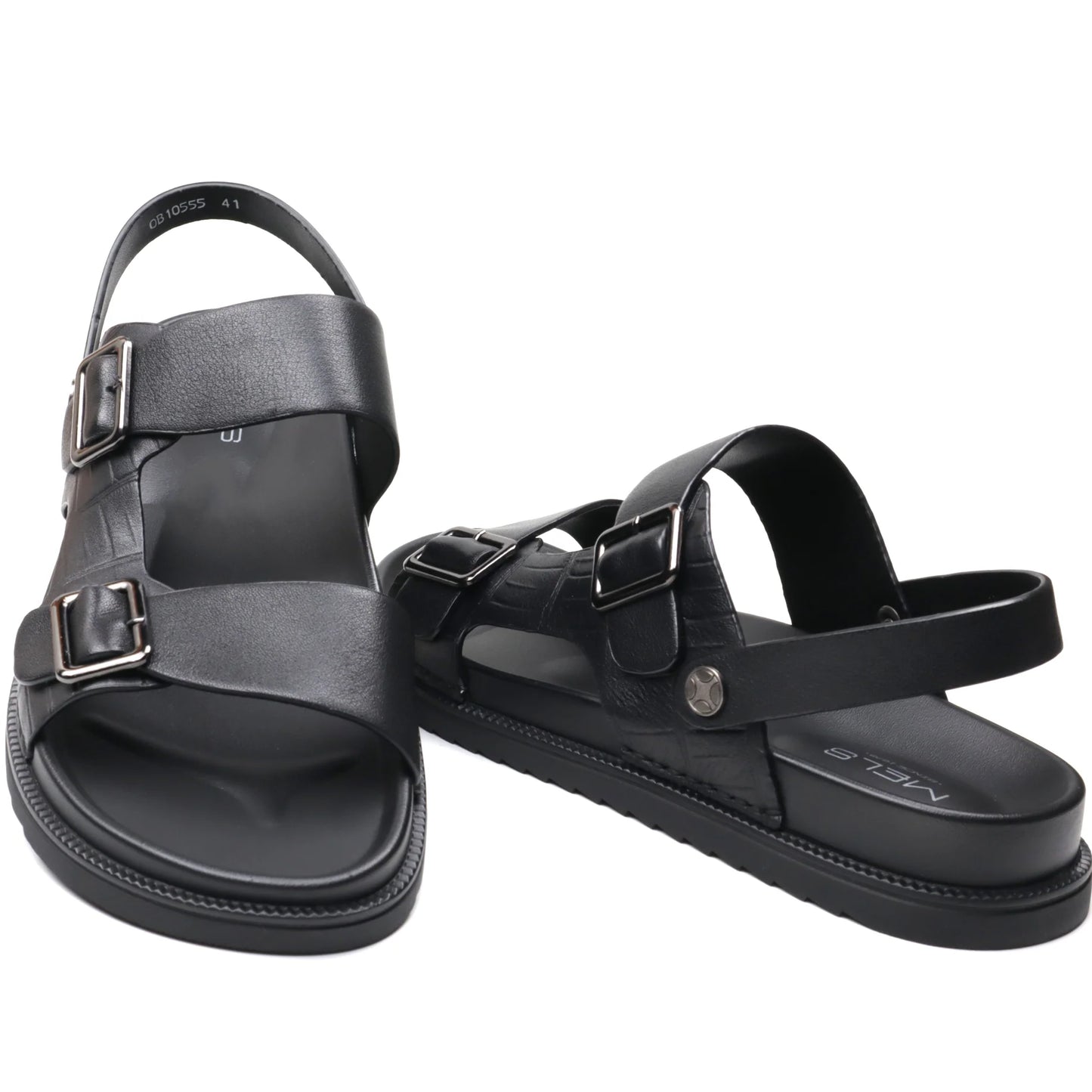 Sandale barbati  piele naturala 10555 Negru
