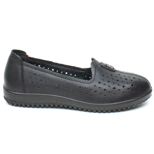 Pantofi dama piele naturala FORMAZIONE 30107 N perforat
