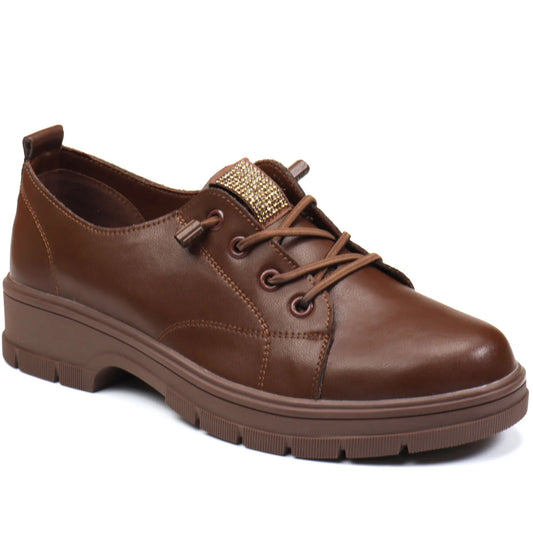 Pantofi dama casual piele naturala FORMAZIONE 23726 Maro