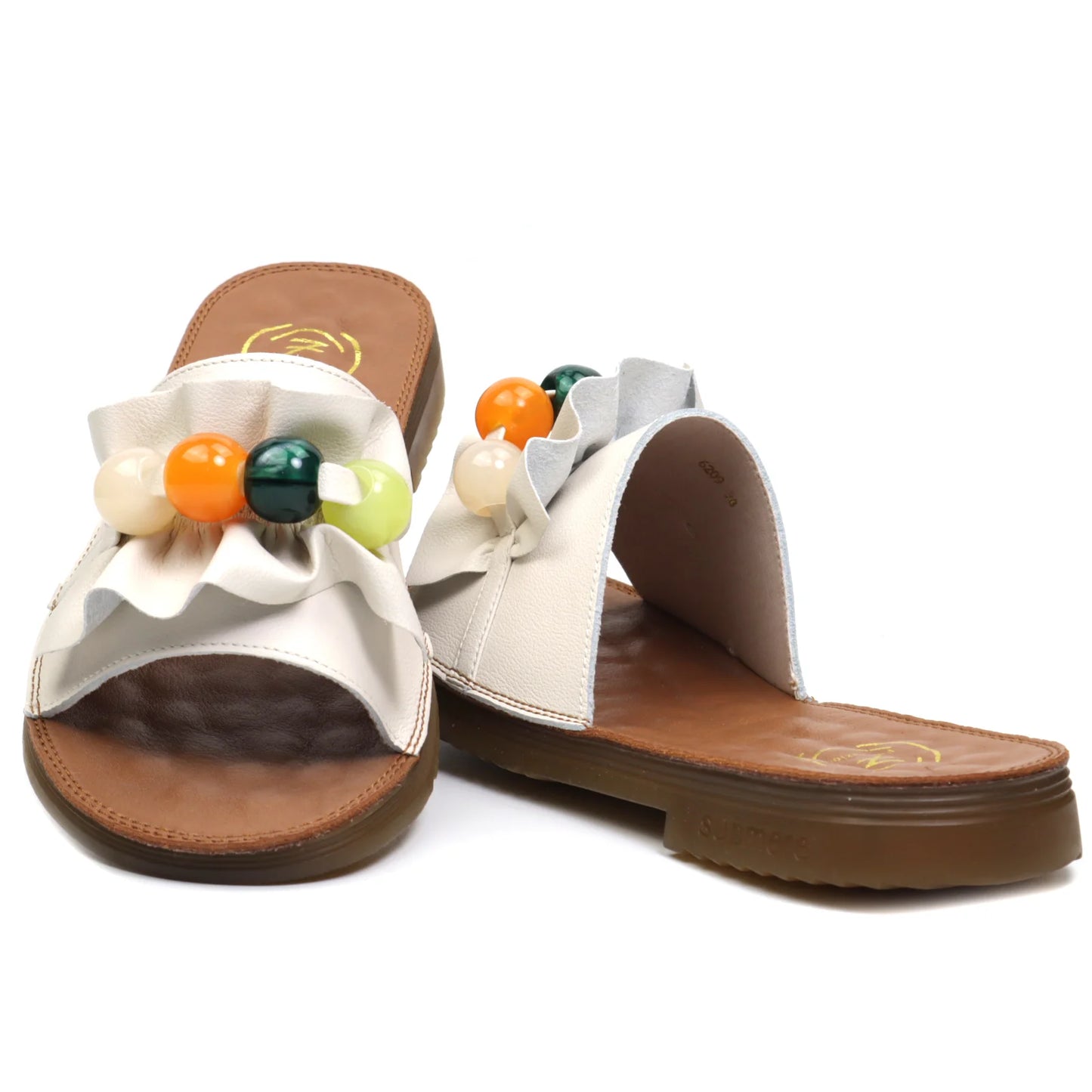 Slapi dama piele naturala FORMAZIONE 6209 Crem