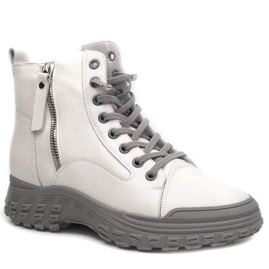 Ghete dama casual piele naturala FRANCO GERARDO 1292 Bej