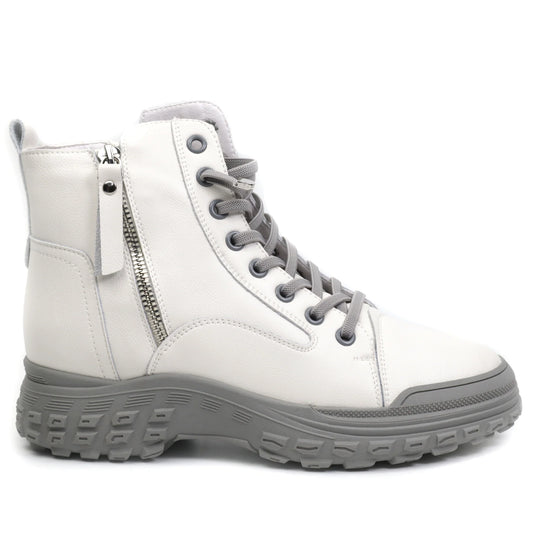 Ghete dama casual piele naturala FRANCO GERARDO 1292 Bej