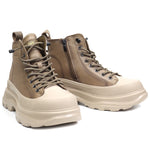 Ghete dama casual piele naturala FRANCO GERARDO 66081 Khaki