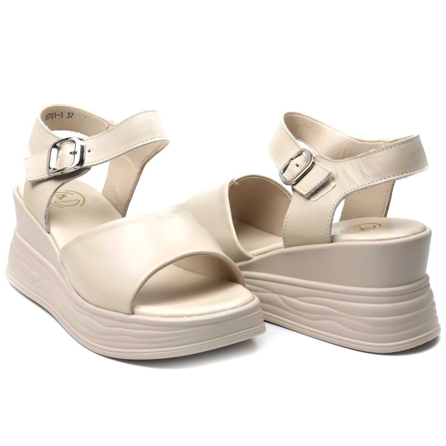 Sandale dama piele naturala FORMAZIONE 8701 CREM