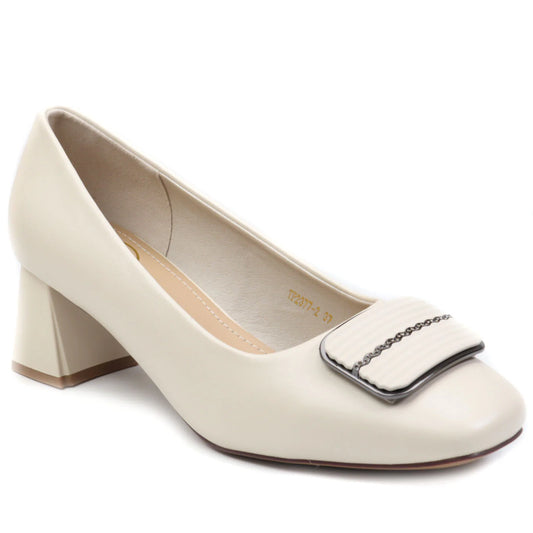 Pantofi dama eleganti piele naturala FORMAZIONE 2377-2 Crem