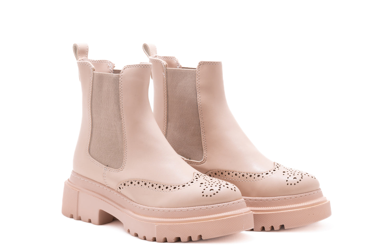 Ghete dama casual piele ecologica LONDON 2129-19 bej