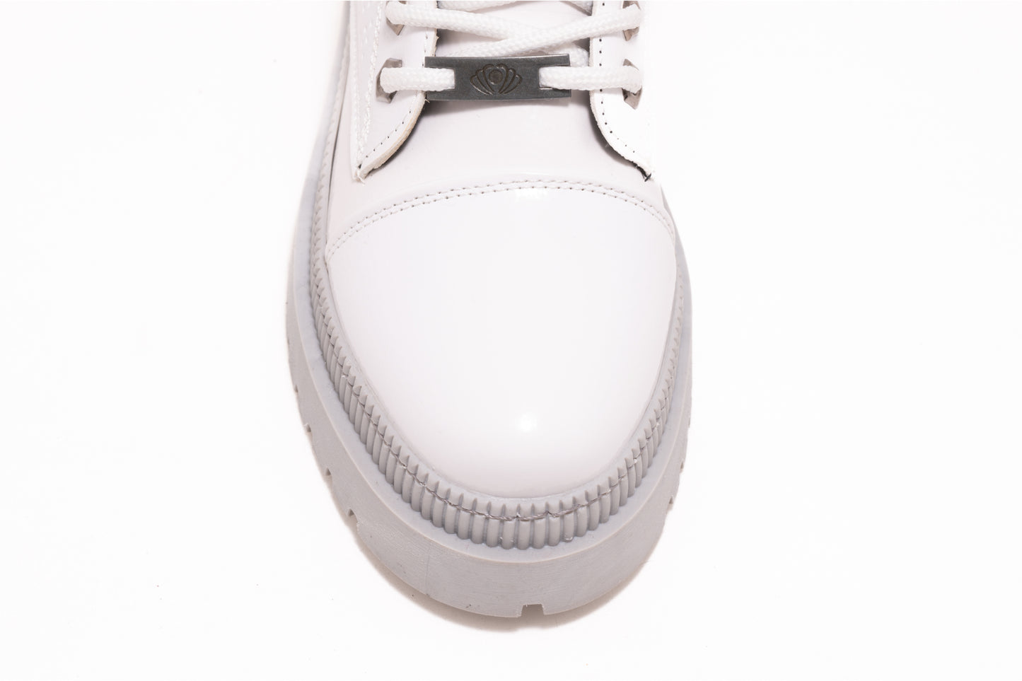 Ghete dama casual piele ecologica LONDON 9090-19 alb lac