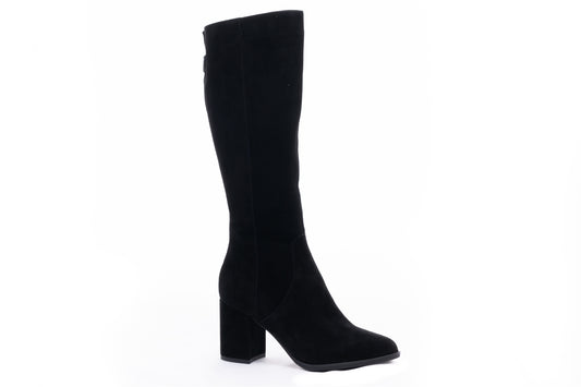 Cizme dama elegante piele naturala SALA 9366 negru velur