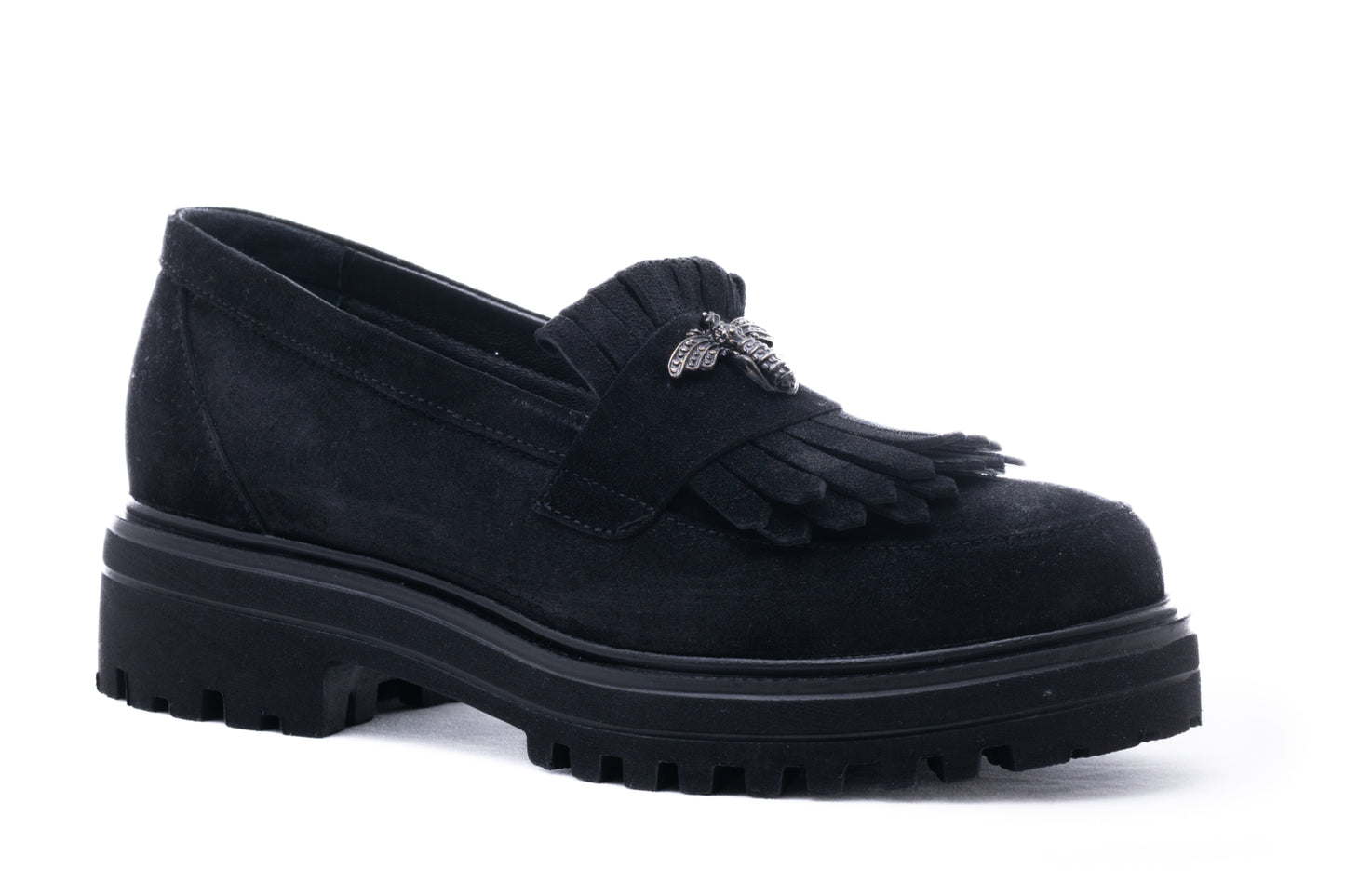Women's casual shoes natural leather DYANY 2305 black velour
