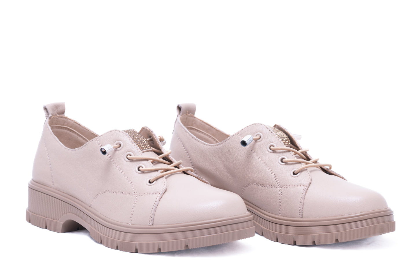 Women's casual shoes made of genuine leather FORMAZIONE 23726 apricot