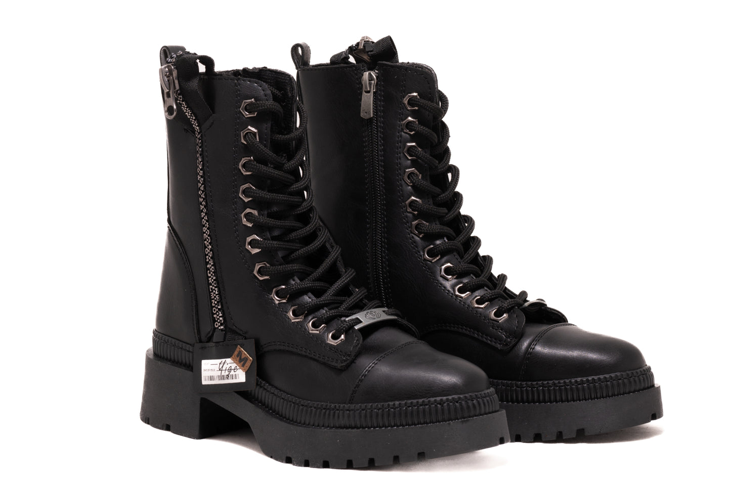 Ghete dama casual piele ecologica LONDON 9040-19 negru box