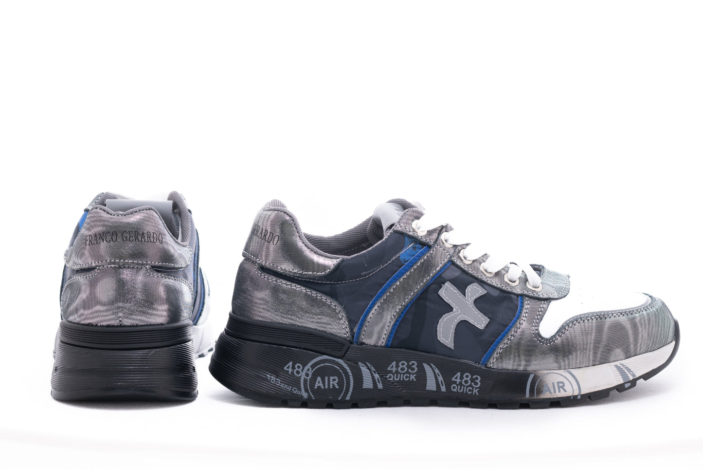 Men's casual shoes made of genuine leather FRANCO GERARDO 9010 grey