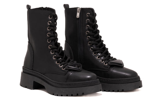 Ghete dama casual piele ecologica LONDON 9088-19 negru box