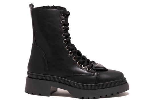 Ghete dama casual piele ecologica LONDON 9088-19 negru box
