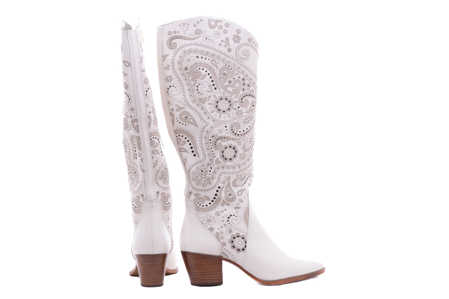 Women's casual boots, natural leather PERLA 1691, beige