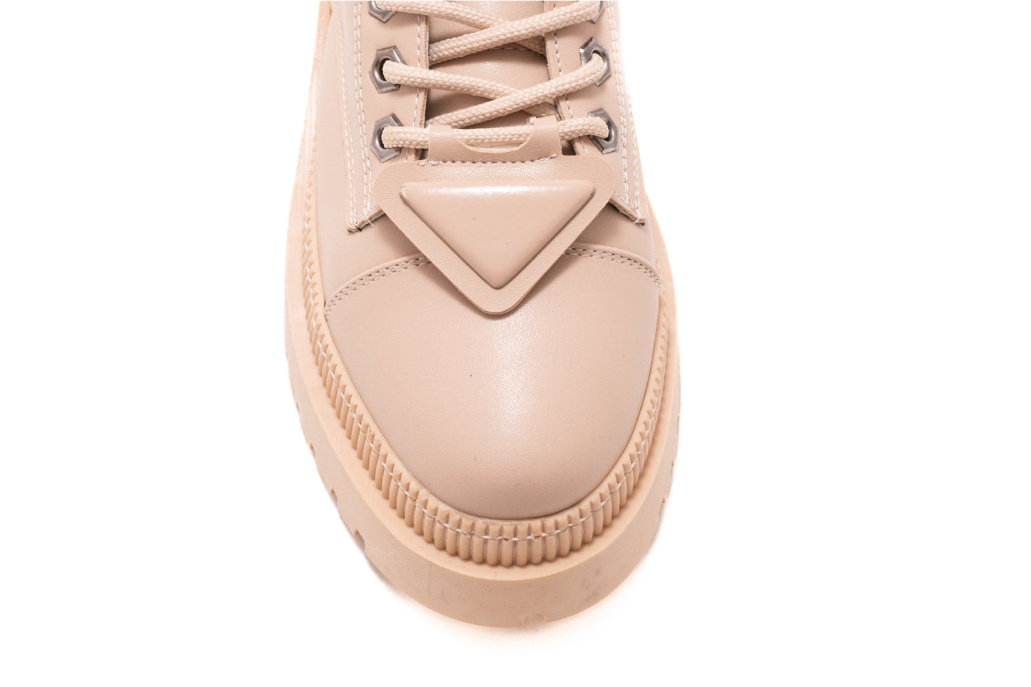 Women's casual boots made of eco-leather LONDON 9088-19 beige