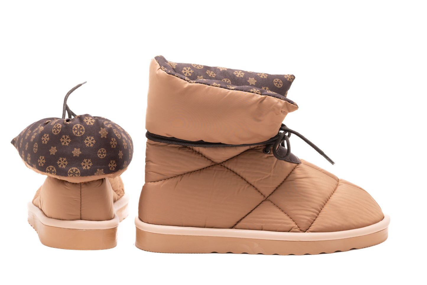 Ghete dama casual piele ecologica LONDON 701-16 bej