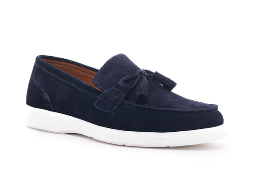 Mocasini barbati casual piele naturala DOGATI 465 bleu velur