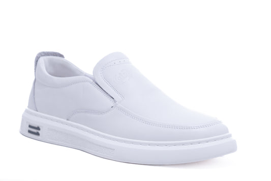 Pantofi barbati casual piele naturala 8688 alb