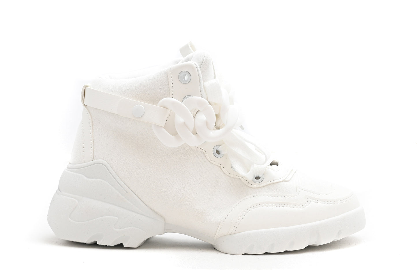 Ghete dama casual piele ecologica 219 alb