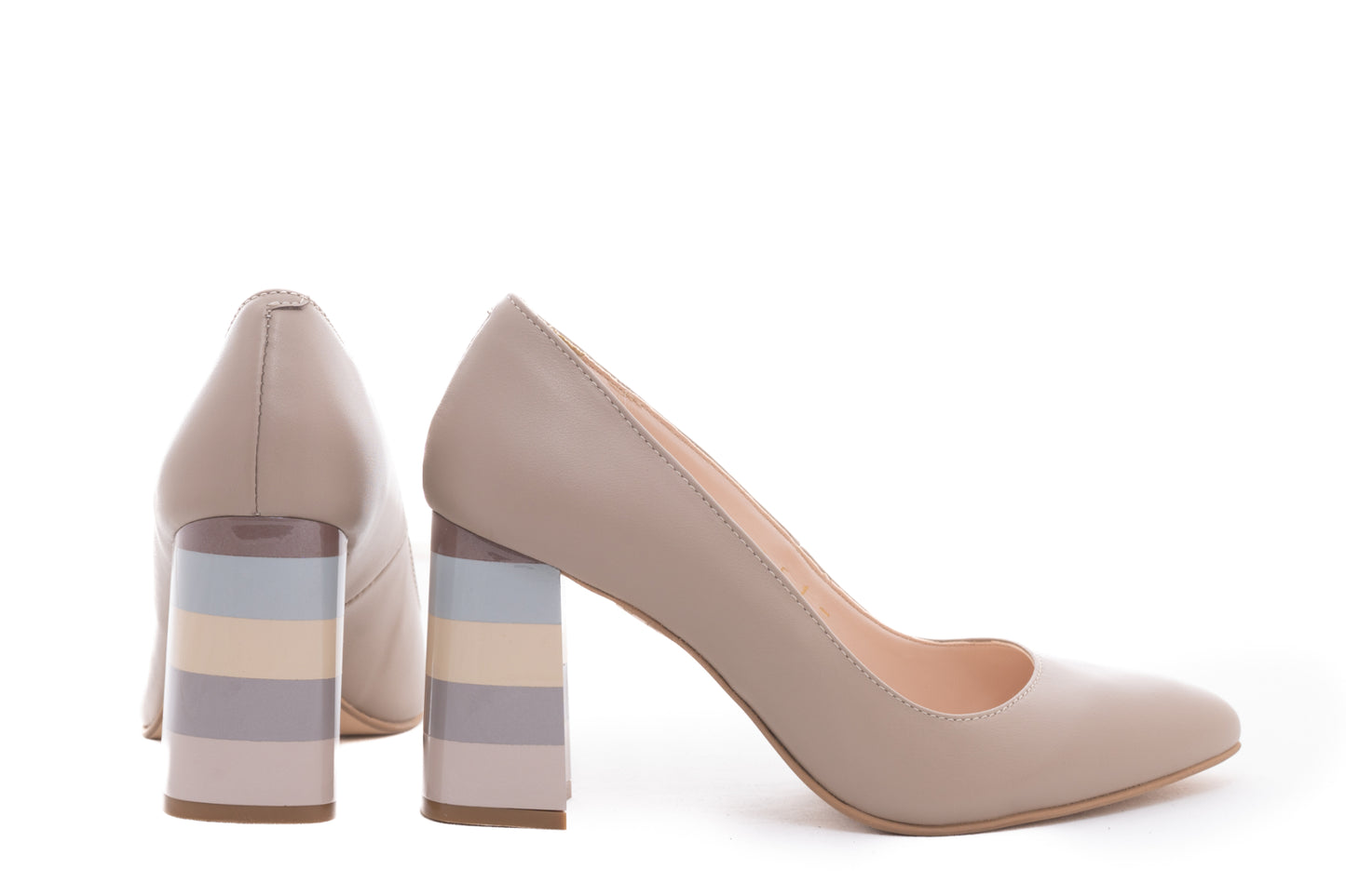 Pantofi dama eleganti piele naturala PERLA 583 bej box