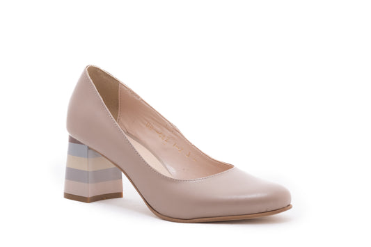Pantofi dama eleganti piele naturala PERLA 582 bej box